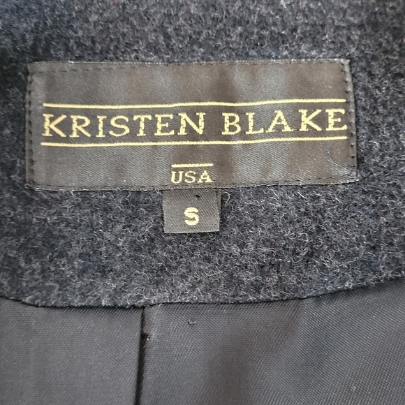 Kristen Blake Women's Wool Cashmere Blend Single Breasted Gray Top Coat - Size S - Picture 10 of 13